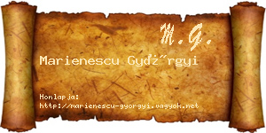 Marienescu Györgyi névjegykártya